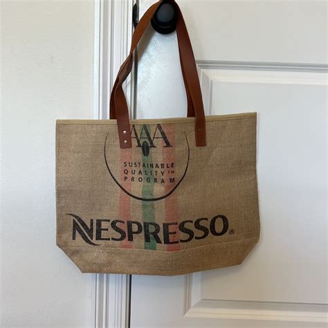 nespresso jute tote.